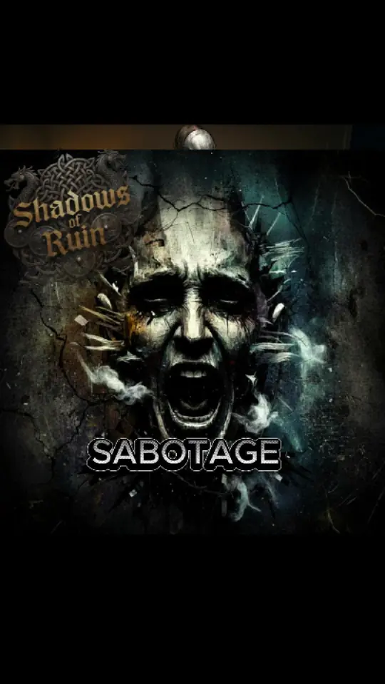 Poster frame from the Sabotage video: a screaming face breaking through cracked stone